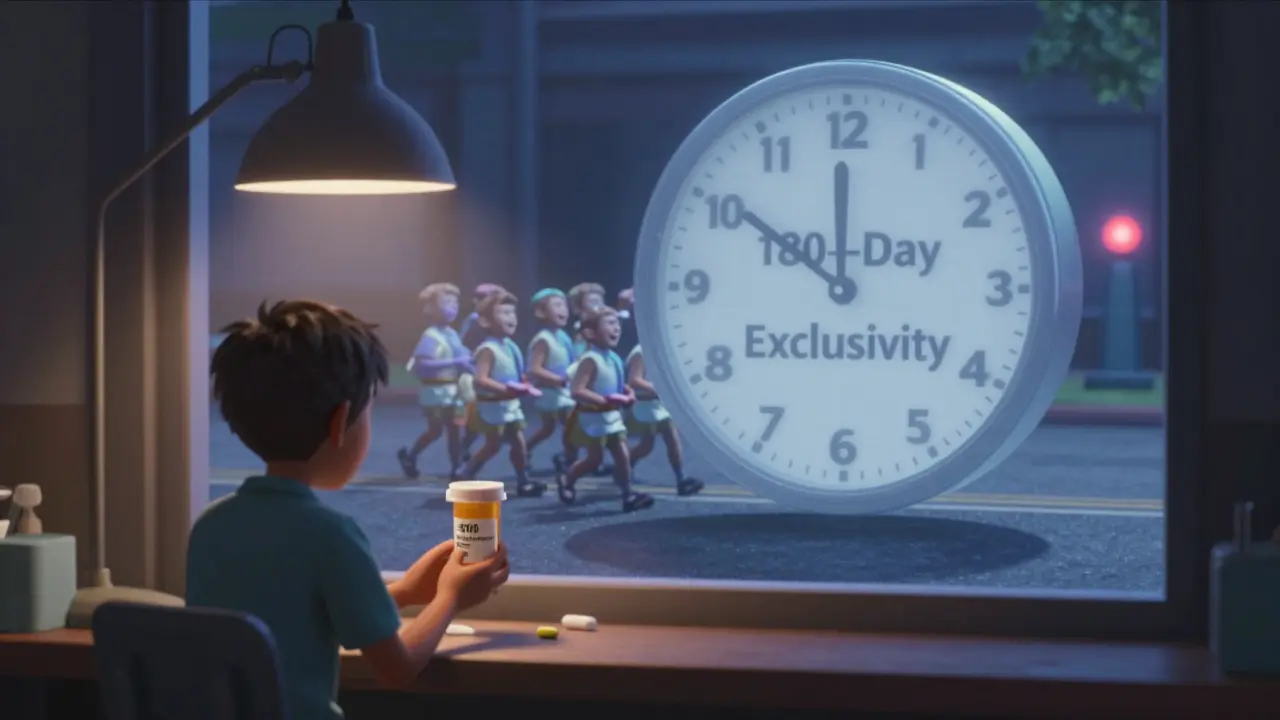 A patient unable to access cheaper generics due to a giant 180-day exclusivity clock.